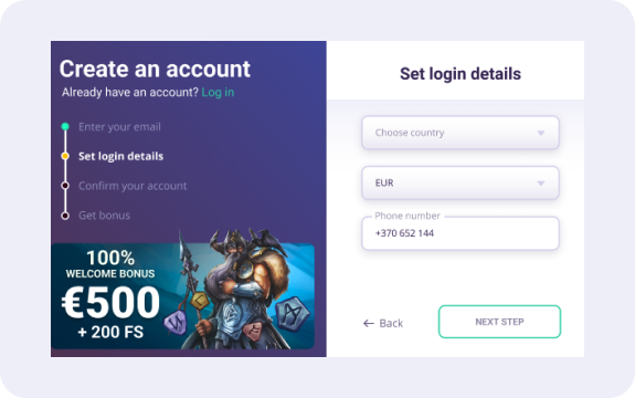 SafeCasino Registrierungsschritt 4